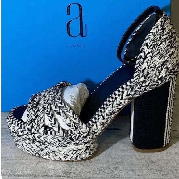 NWB Antolina Women’s Dita Woven Platform Sandals Size 38 EU. - Picture 2 of 13